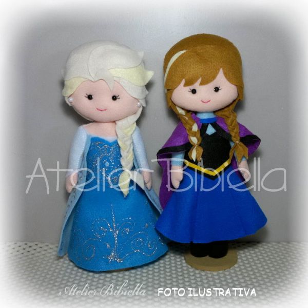 NOVO FROZEN ANNA OU ELSA 25 CM UNIDADE C/ SUPORTE